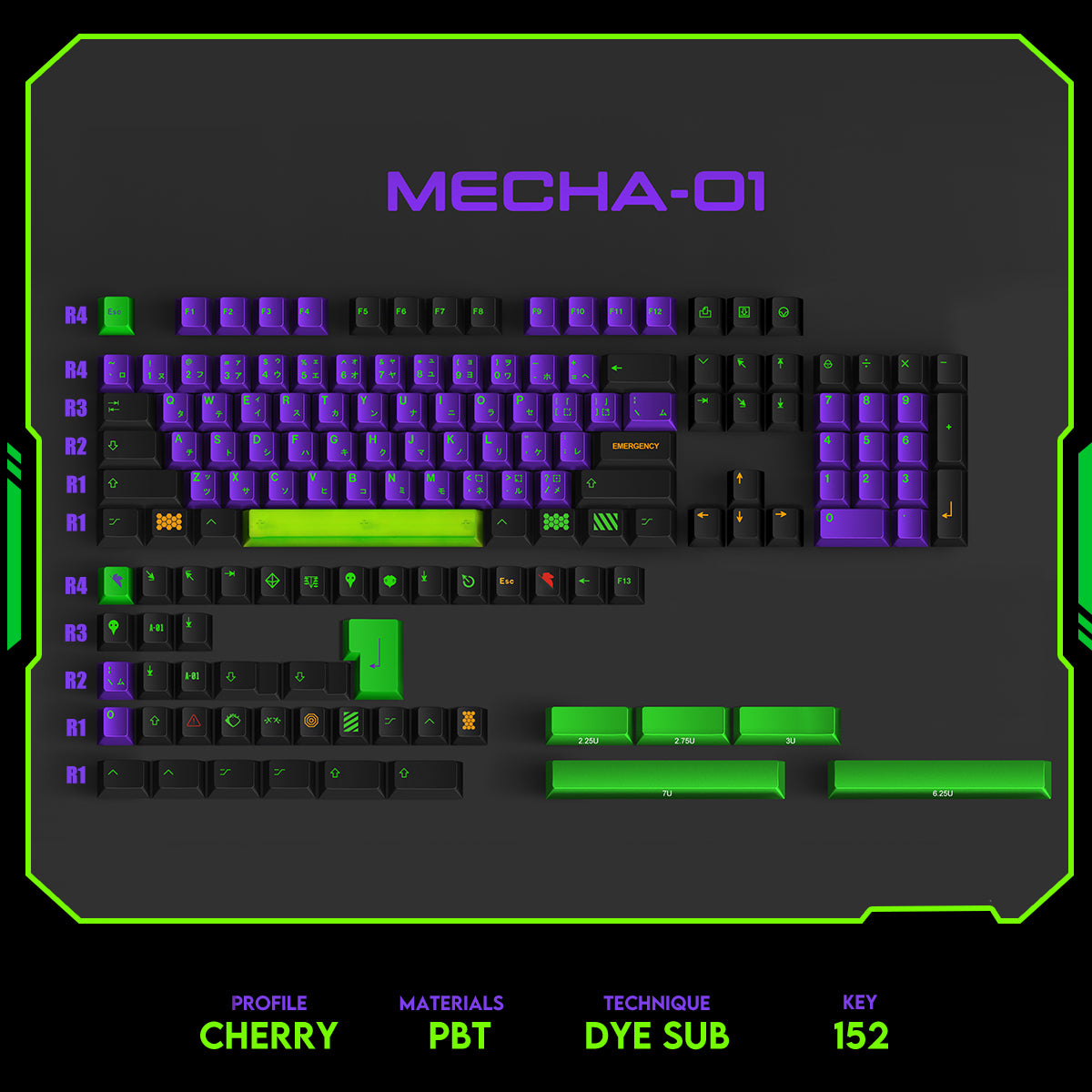 EVA-01 ✦ KEYCAP SET