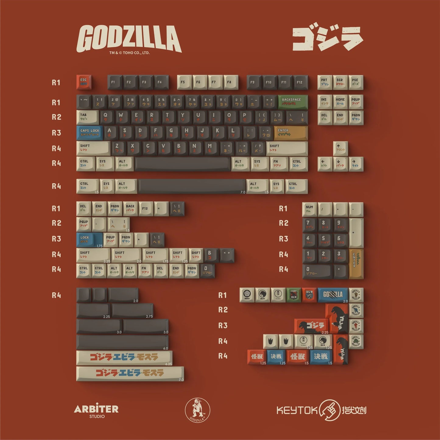 GODZILLA ✦ KEYCAP SET