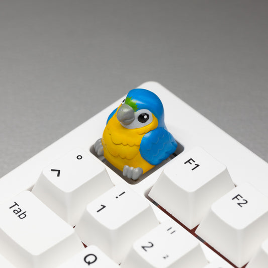 BLUE & YELLOW PARROT ✦ ARTISAN KEYCAP
