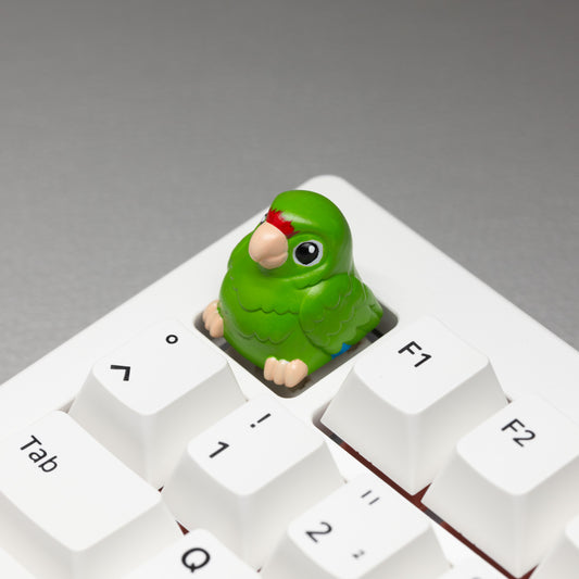 GREEN PARROT ✦ ARTISAN KEYCAP