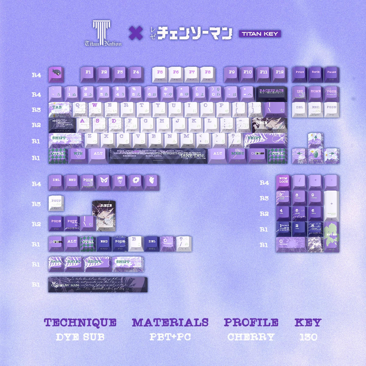 CHAINSAW MAN REZE ✦ KEYCAP SET